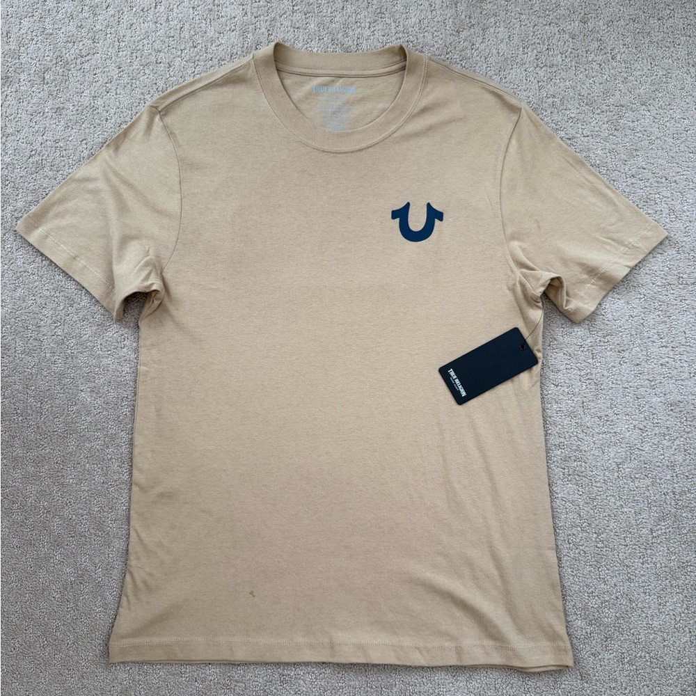 True Religion Tan Short Sleeve Tee Casual Essential